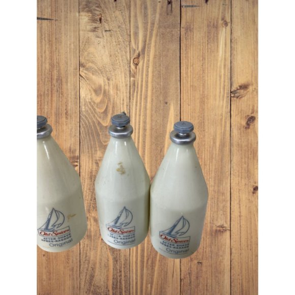 Old Spice Milk glass bottles collection of 7 ea - Picture 3 of 4